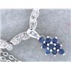 Image 2 : White Gold Necklace with Diamonds and Sapphires