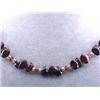 Image 1 : 14k Yellow Gold Necklace with Garnets