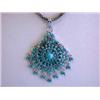 Image 1 : Silver Necklace with Turquoise Pendant