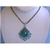 Image 2 : Silver Necklace with Turquoise Pendant