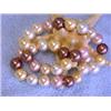 Image 4 : Colored Shell Pearl Necklace with Gold Clasp
