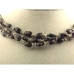 Garnet and Silver Necklace