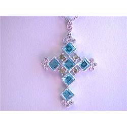 14k Gold Necklace with Cross Pendant