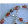 Image 4 : Carnelian, Quartz and Silver Necklace