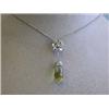 Image 2 : 14kw Gold Necklace with Quartz and Diamond Pendant
