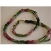 Image 1 : Three Strands Tourmaline Necklace with 14ky Clasp