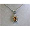 Image 1 : Silver Necklace with Citrine and Gold Pendant