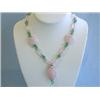 Image 2 : Silver with Rose and Green Quartz Necklace