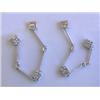 Image 2 : 14k White Gold with Diamonds Dangling Earrings
