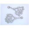 Image 3 : 14k White Gold Dangling Earrings with Diamonds