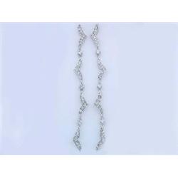 14k White Gold Dangling Earrings with Diamonds