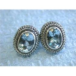 Silver Earrings with Topaz