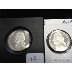 1996-S & 2000-S JEFFERSON NICKELS PROOFS