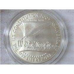 1987 US CONSTITUTION UNC SILVER DOLLAR