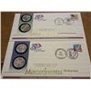 Image 1 : 2 US MINT 50 STATE QUARTER FDC'S (MA, NM)
