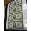 Image 2 : UNCUT SHEET OF 4-2003-A US $2 FRN'S