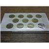 Image 2 : WORLD WAR II SILVER NICKEL SET 11 COINS 35% SILVER