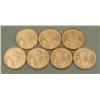 Image 1 : 7 Diff Date Sacagawea Gold BU Dollars 2000-2009