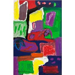 Sheep in the Meadow by Menashe Kadishman