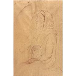 Woman in Jerusalem  by Anna Ticho