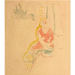 Woman Washing by Leopold Gottlieb