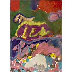 Sheep in the Meadow by Menashe Kadishman