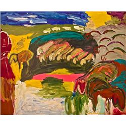 Shepherd and his Flock by Menashe Kadishman