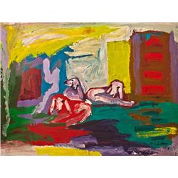 Sheep in the Pasture by Menashe Kadishman