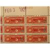 Image 2 : 50 Colombia Specimen Revenue Stamps Plate Blocks 5 Cent