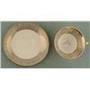 Image 3 : 6 Pc Bavarian Gold Mid Century Modern Teacups, Plates