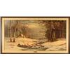 Image 1 : Robert Wood Large Winter Nature Scene Art Print Framed