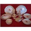 Image 2 : 97 Pc Lamode China Set for 12 Orange Rose 22K Gold