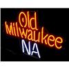 Image 2 : Old Milwaukee NA 2 Color Neon Beer Bar Sign 1996