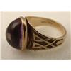 Image 2 : Deco 10Kt Gold Cabochon Amethyst Ring 5 1/2