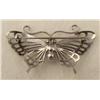 Image 2 : Sterling Silver Butterfly Baroque Pearl Pin Brooch
