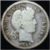 Image 1 : 1893 Silver Barber Dime