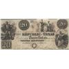 Image 1 : $20 Republic Of Texas Note