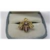 Image 1 : Cartier Design 1 CT Ruby and Diamond 14K Gold Bee, 6 grams gold