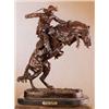 Image 1 : Medium "Bronco Buster" Bronze Cowboy by Frederick Remington, 16"x12"