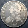 Image 1 : RARE 1831 CAPPED BUST SILVER HALF DOLLAR