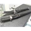 Image 2 : Samurai Sword Set W/Sheaths, 21" & 12" Blades