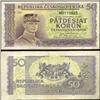Image 1 : 1945 Czech 50 Korun Hi Grade Note (CUR-06328)