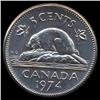 Image 2 : 1974 Canada 5c Hi Grade GEM Unc (COI-7940)