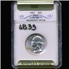 Image 3 : 1957 Washington 25c Silver Quarter Graded GEM (COI-6833)