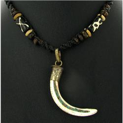 Tibet Shell Horn Nickel Necklace (ANT-1097)