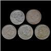 Image 1 : 1939A/B/F/G/J Nazi Germany 2 Mark Silver Hi Grade 5 Pcs (COI-8091)