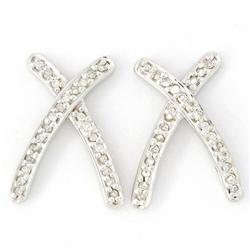 .50ct 50 Genuine Diamond 9k Wht Gold Earrings (JEW-9203X)