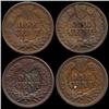 Image 2 : 1887 Indian Cent Lot of 4 Hi Grade (COI-7500)