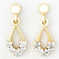 .20ct Genuine Natrl Diamond 9k Yel Gold Earrings (JEW-9207X)