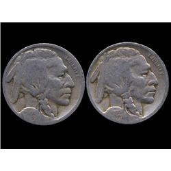 1923P/s Buffalo Nickel Better Circulated Pair (COI-7599)
